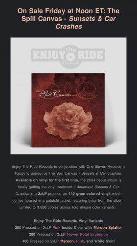 On Sale Friday at Noon ET: Enjoy The Ride Records in conjunction