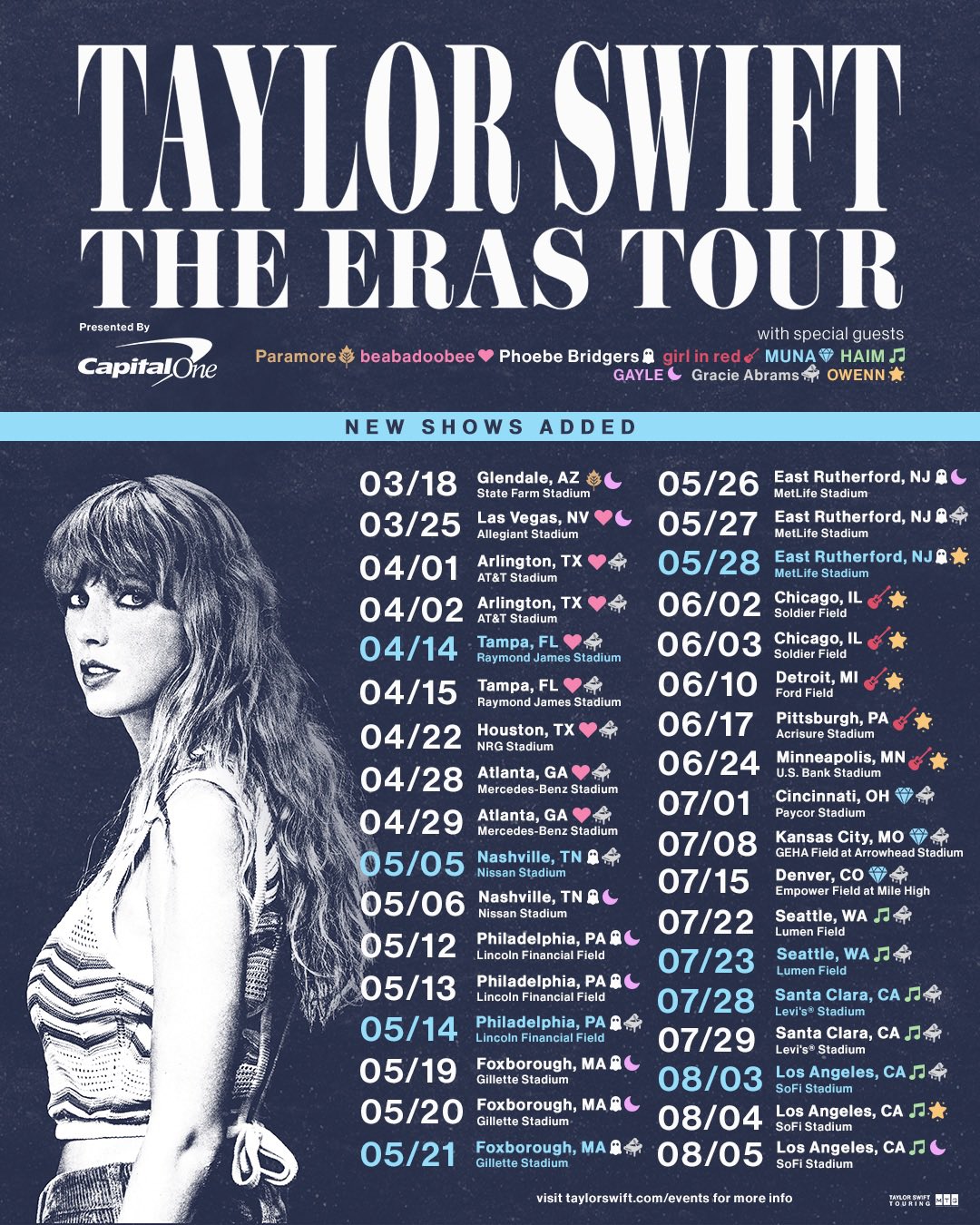 Taylor Swift Eras Tour Schedule And Tickets Image To U